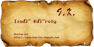 Izsó Károly névjegykártya